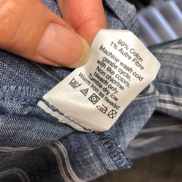 J Crew Factory Chambray Ruffle Neck Dress Small - Picture 8 of 8